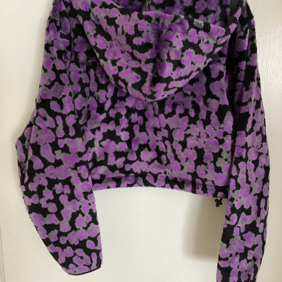 The North Face Osito Purple Leopard Print QTR Zip Gravity Jacket, W Size XS, NWT - Picture 4 of 14